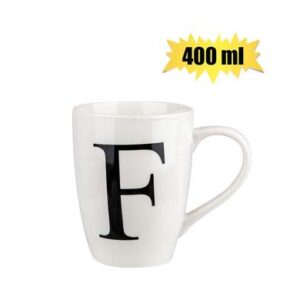 Mug daily tall letter f,400ml