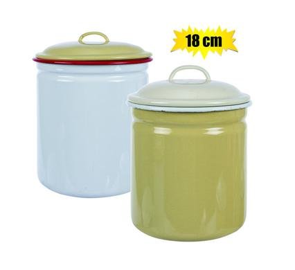 Cannister enamel 18cm - 17cm dia
