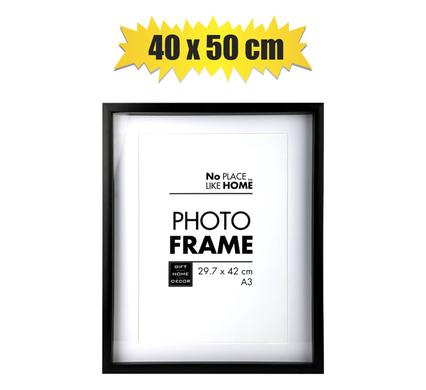 Picture-frame pl shadow box 40x50cm blk
