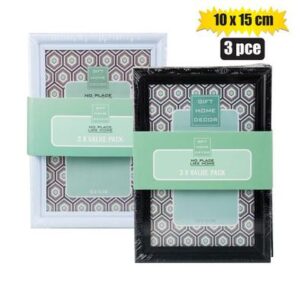 Picture-frame pl 3-pack 10x15cm asstd