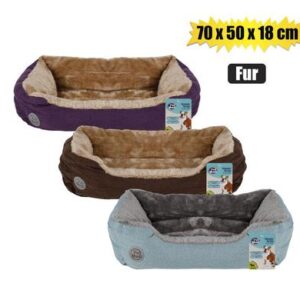 Pet bed rectangle "fur" 70x50x18cm
