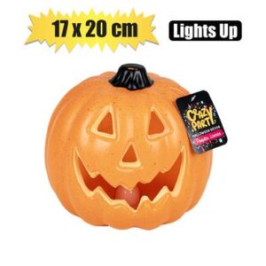 Orn light halloween pumpkin 17x20cm