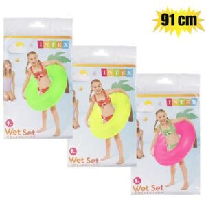 Intex swim ring 91cm neon frost asstd