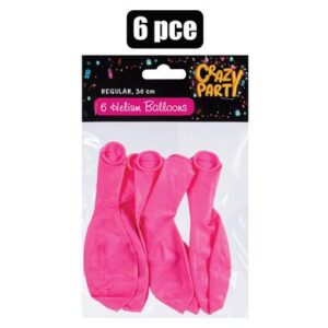 Balloons helium 6pc pink f-01