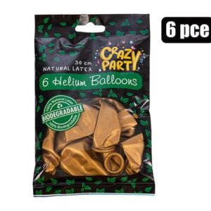 Balloons helium 6pc bio gold