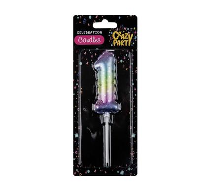 Candle birthday balloon-1 rainbow 5cm