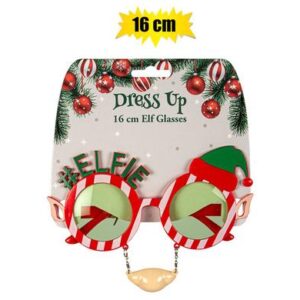 Xmas elf dress up glasses 16cm