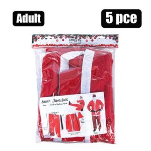Xmas dress up santa suit 5pc adult