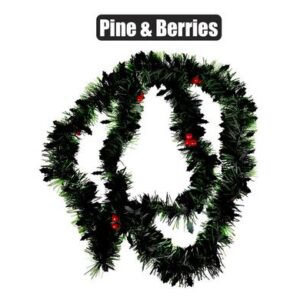 Xmas garland tinsel pine&berries