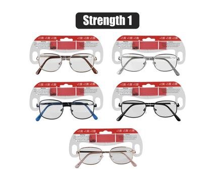 Reading glass metal asstd strengh:1
