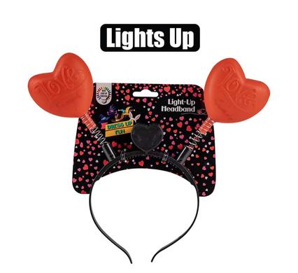 Dress up heart light headband