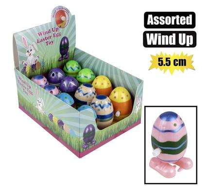 Easter wind-up bouncing egg asstd