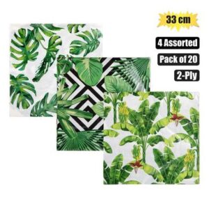 Serviettes 2ply 33cm 20pc leaves