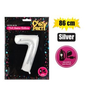 Balloon helium foil silver 7 86cm f-03