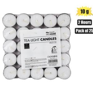 Candle tea-light white opp 10g-25