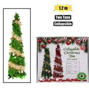 Xmas tree 1.2m collapsible two tone astd