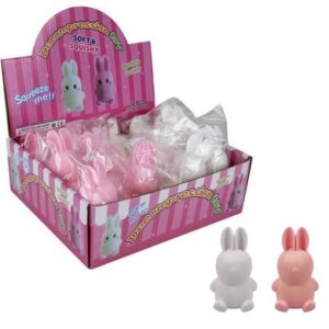 Easter novelty squishy bunny asstd