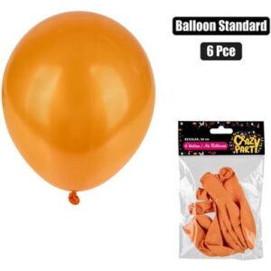 Balloons helium 6pc orange f-01