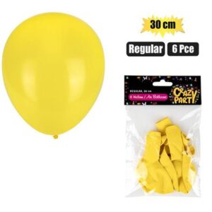 Balloons helium 6pc yellow f-01
