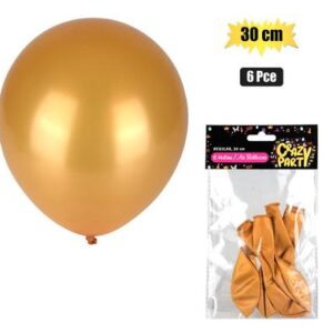 Balloons helium 6pc gold f-01