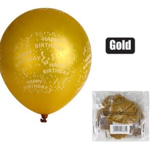 Balloons helium 1pc gold hb print f-01