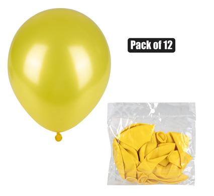 Balloons helium 1pc metallic yellow f-01