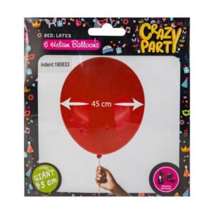 Balloons giant 6pc red f-02