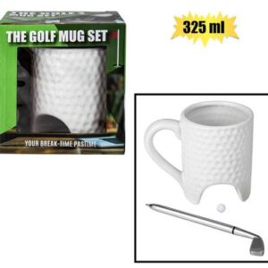 Mug occasions novelty golf w/pen 325ml