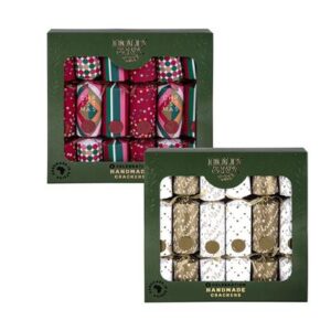 Xmas crackers popping confetti 6pc