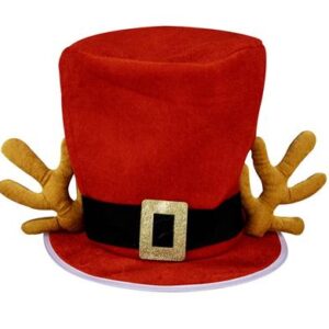 Xmas dress up santa top hat w/antlers