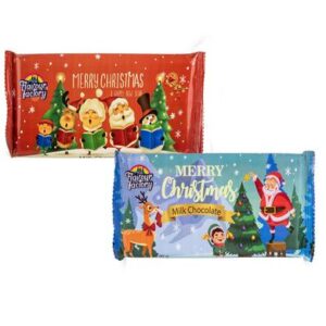 Xmas confec choc rp milk slab 90g (t)