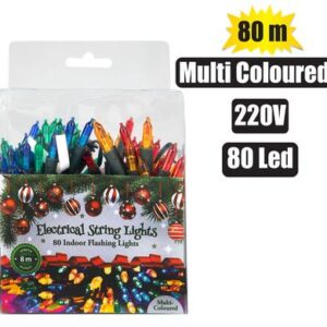 Xmas lights 220v in 80 led 8m multicolor