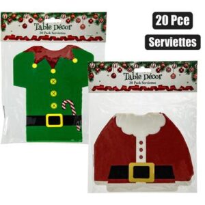 Xmas table decor elf/santa serviettes