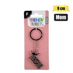 Keychain silver mtl mom 9cm