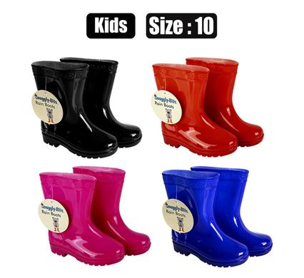Rainboot kids plain colour size 10
