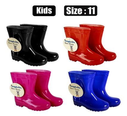 Rainboot kids plain colour size 11