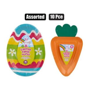 Easter party plates 10pc asstd