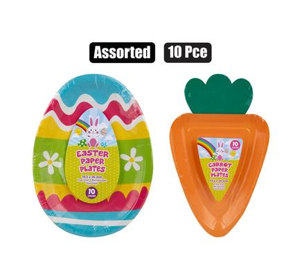 Easter party plates 10pc asstd