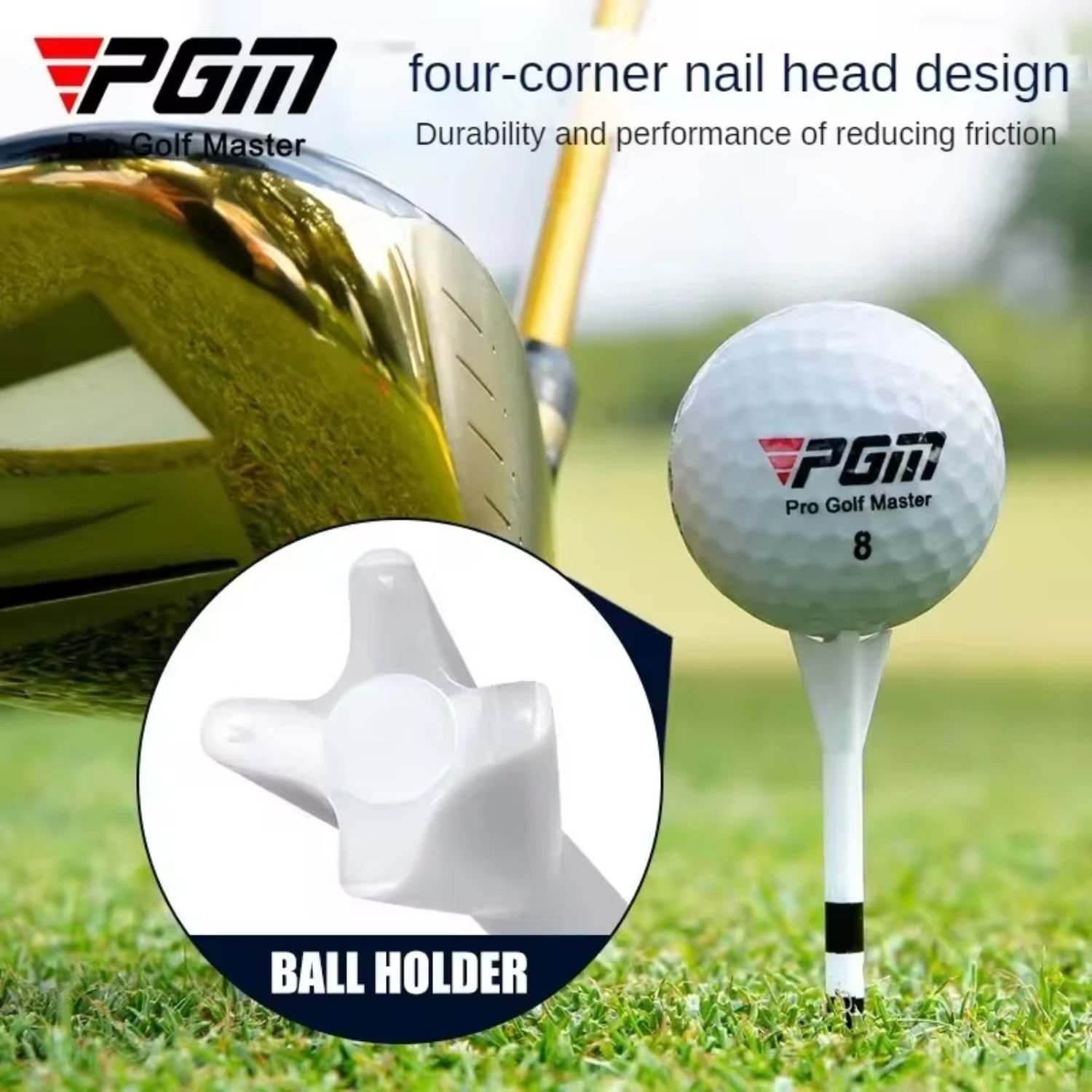 PGM - Striped Golf Tees - Durable, Consistent Height Markers - Image 2